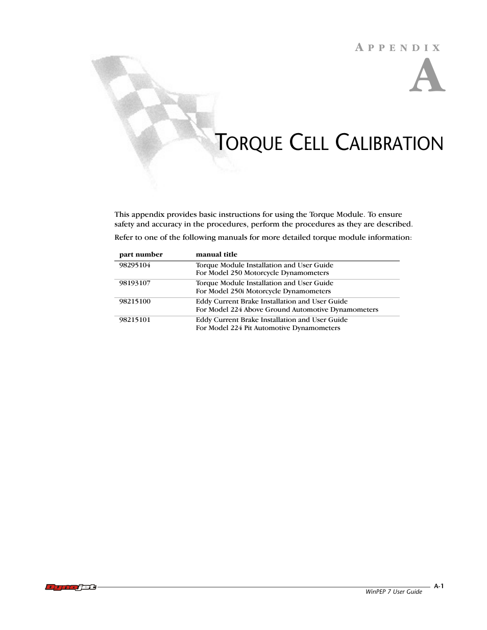 Torque cell calibration, Orque, Alibration | Dynojet WinPEP 7 User Manual | Page 109 / 170