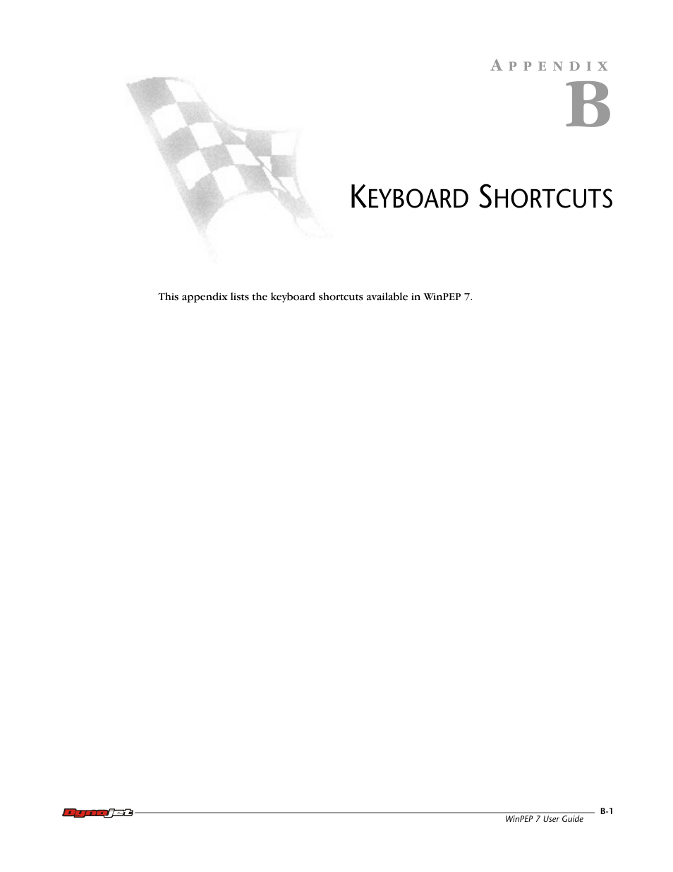 Keyboard shortcuts | Dynojet WinPEP 7 User Manual | Page 115 / 170
