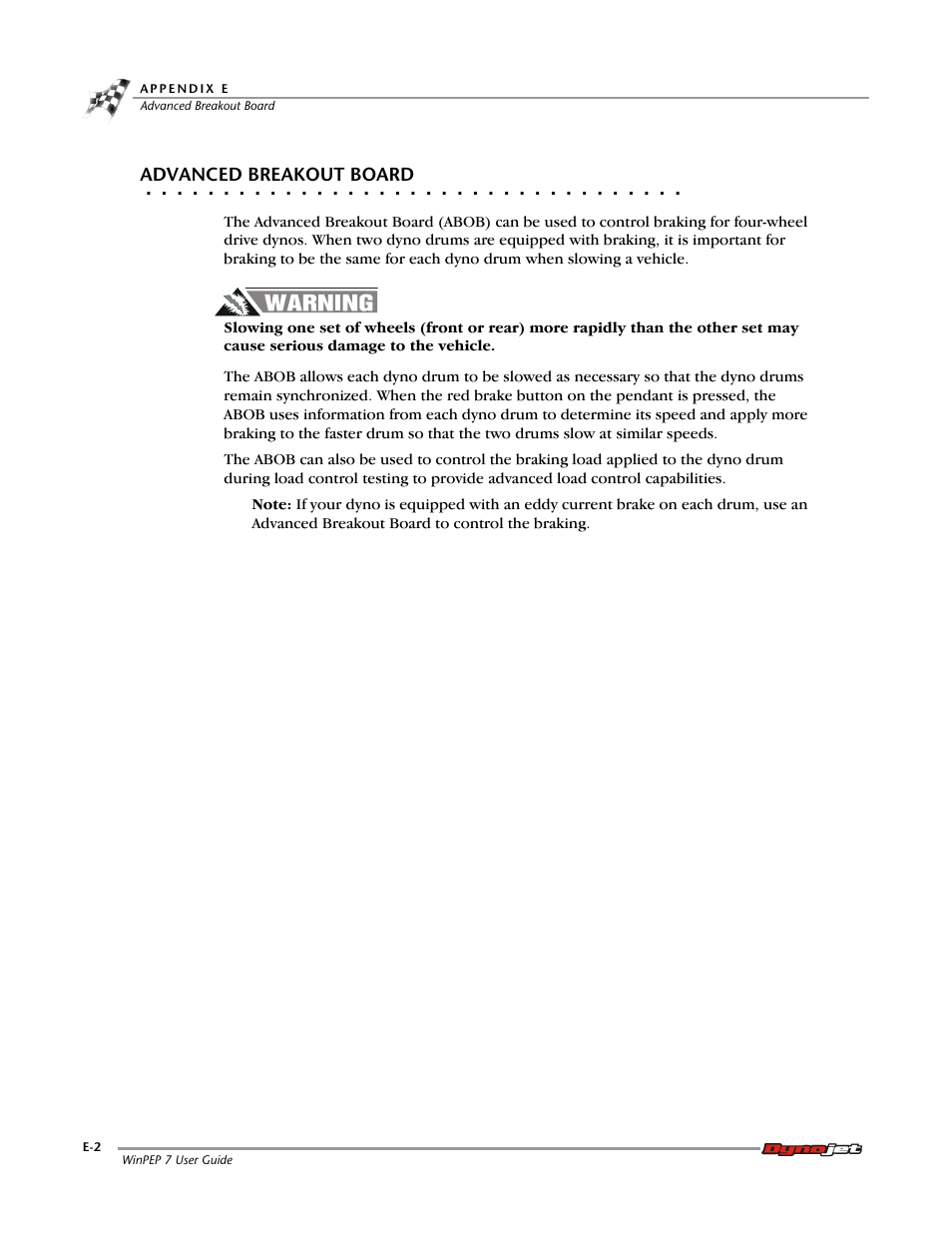 Advanced breakout board | Dynojet WinPEP 7 User Manual | Page 132 / 170