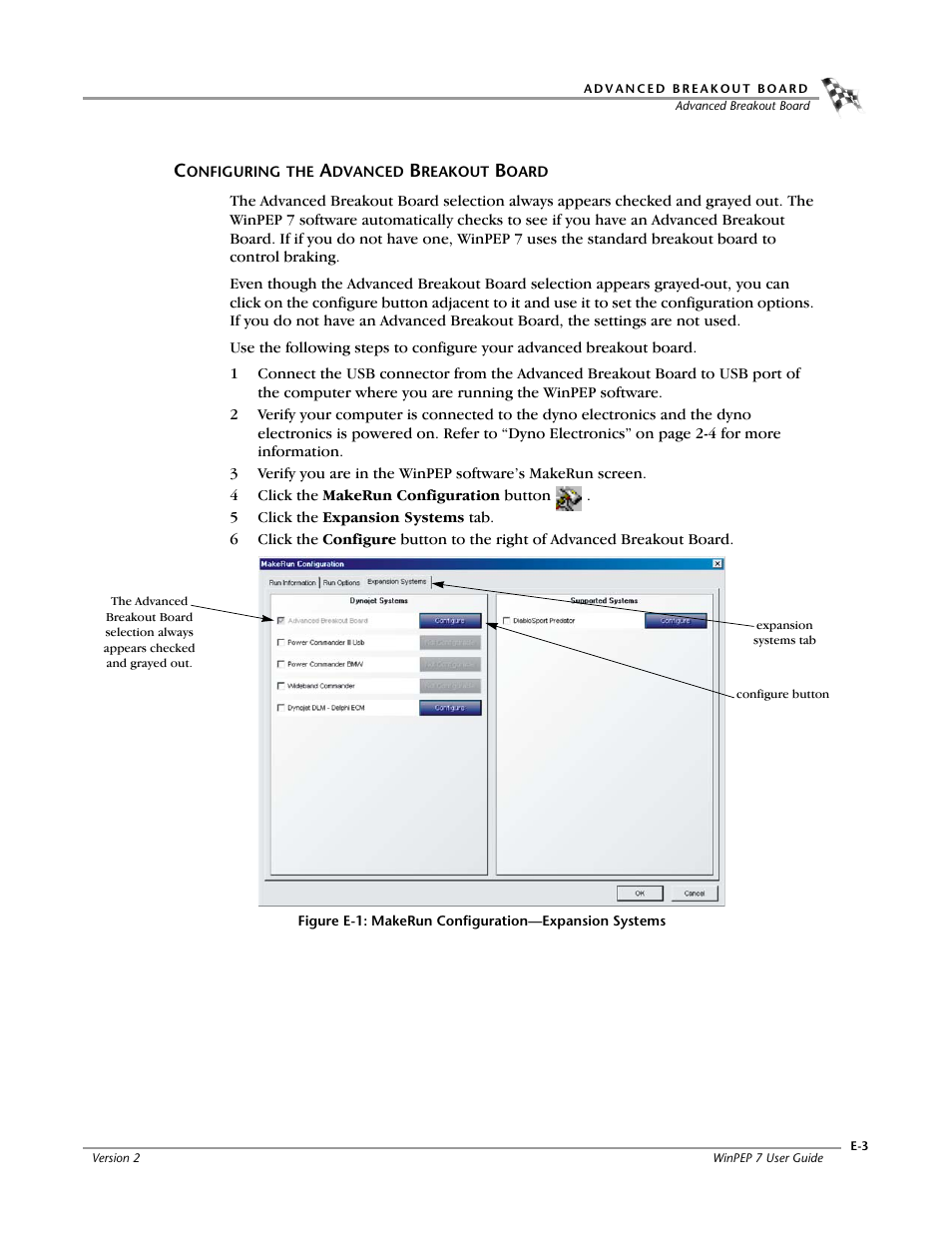 Configuring the advanced breakout board | Dynojet WinPEP 7 User Manual | Page 133 / 170