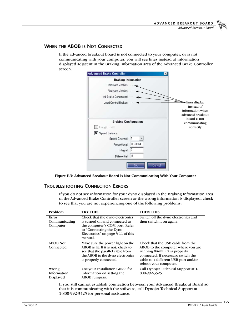 When the abob is not connected, Troubleshooting connection errors | Dynojet WinPEP 7 User Manual | Page 135 / 170