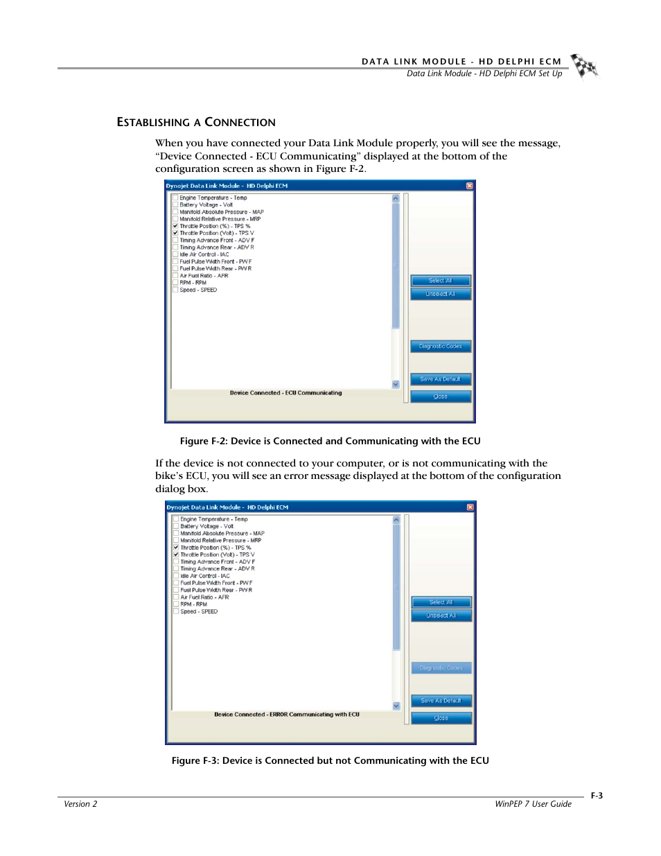 Establishing a connection | Dynojet WinPEP 7 User Manual | Page 145 / 170