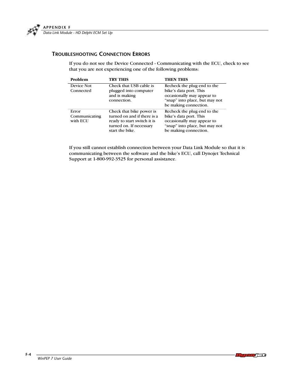 Troubleshooting connection errors | Dynojet WinPEP 7 User Manual | Page 146 / 170