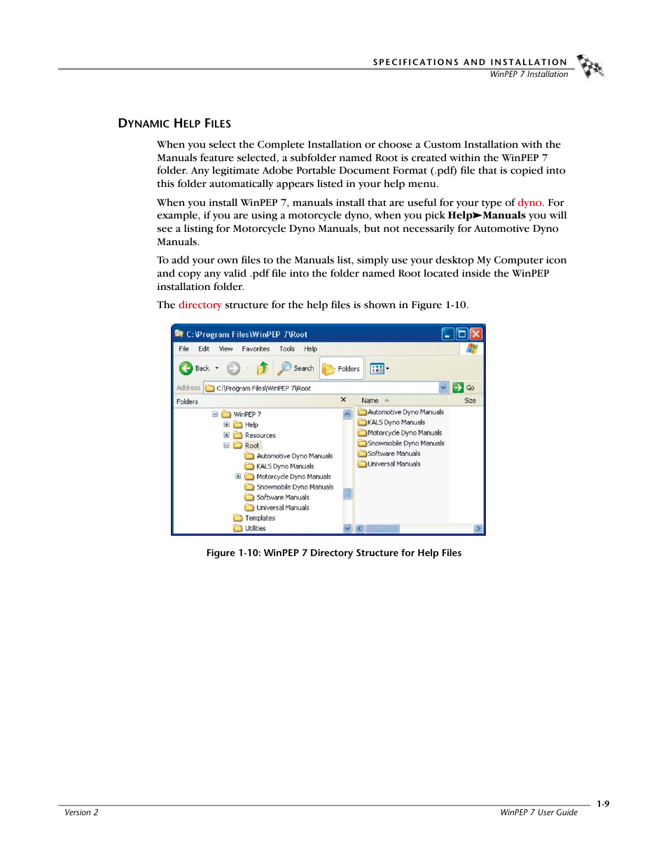 Dynamic help files, Dynamic help files -9 | Dynojet WinPEP 7 User Manual | Page 15 / 170