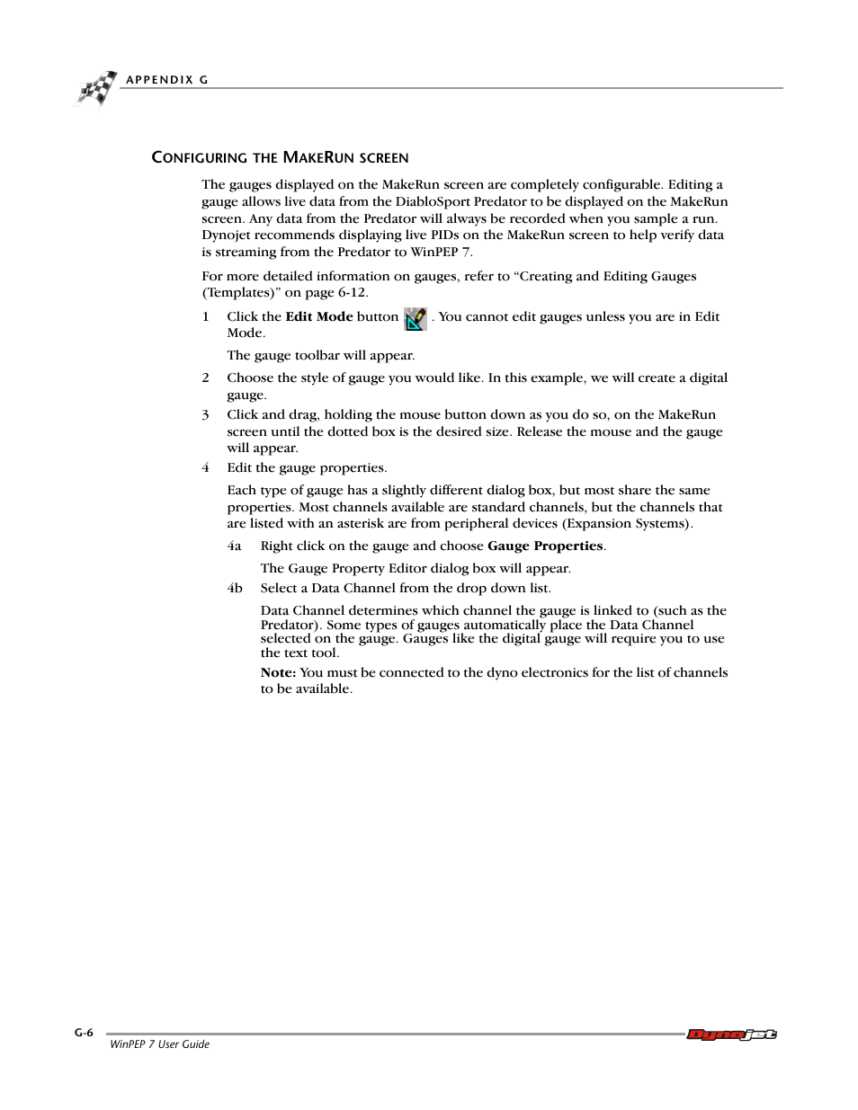 Configuring the makerun screen | Dynojet WinPEP 7 User Manual | Page 158 / 170