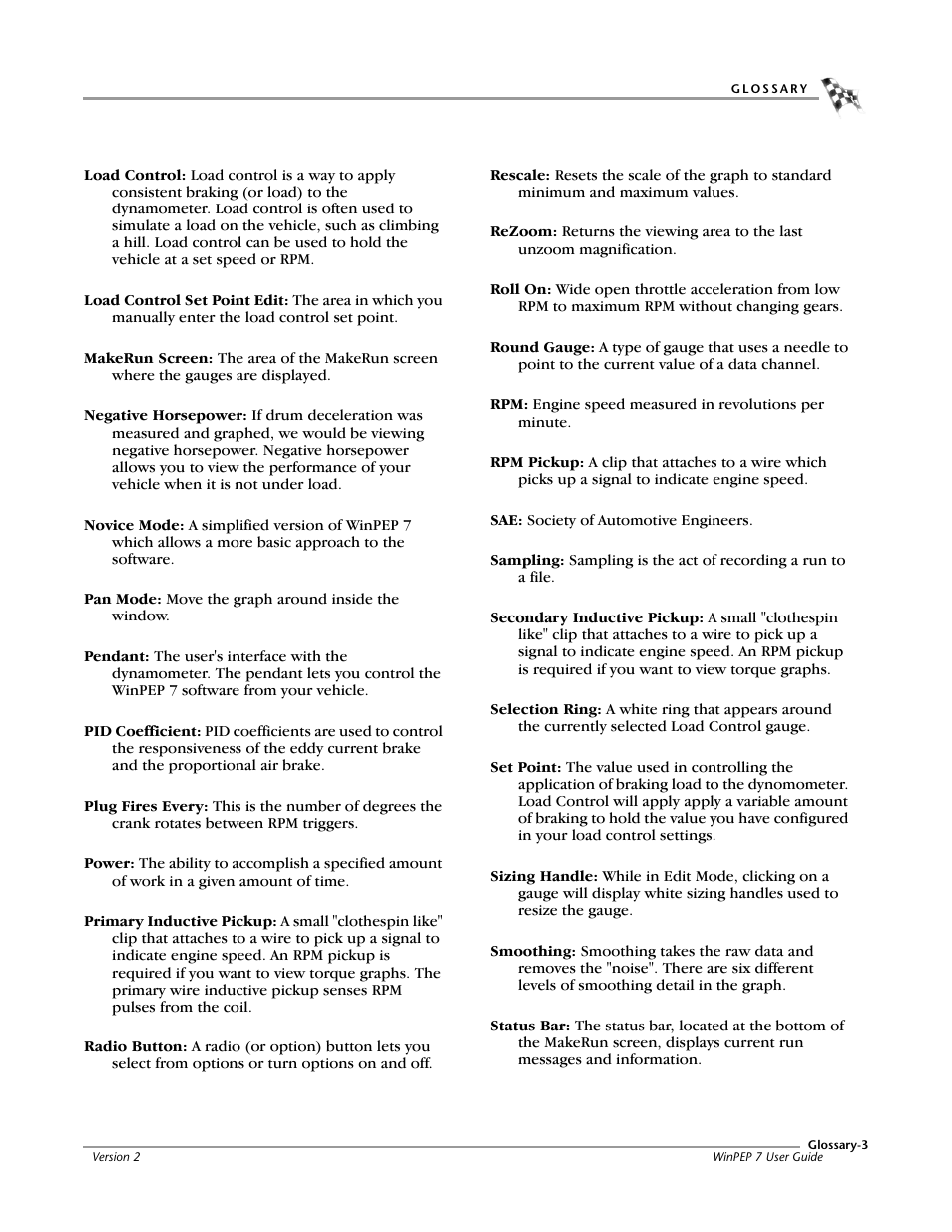 Ying, Power, Engine | Ed with a standard two-button, Pendant, That let, Control, Sampling, Ant works with w, Radio button | Dynojet WinPEP 7 User Manual | Page 163 / 170