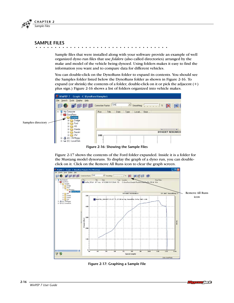 Sample files | Dynojet WinPEP 7 User Manual | Page 32 / 170