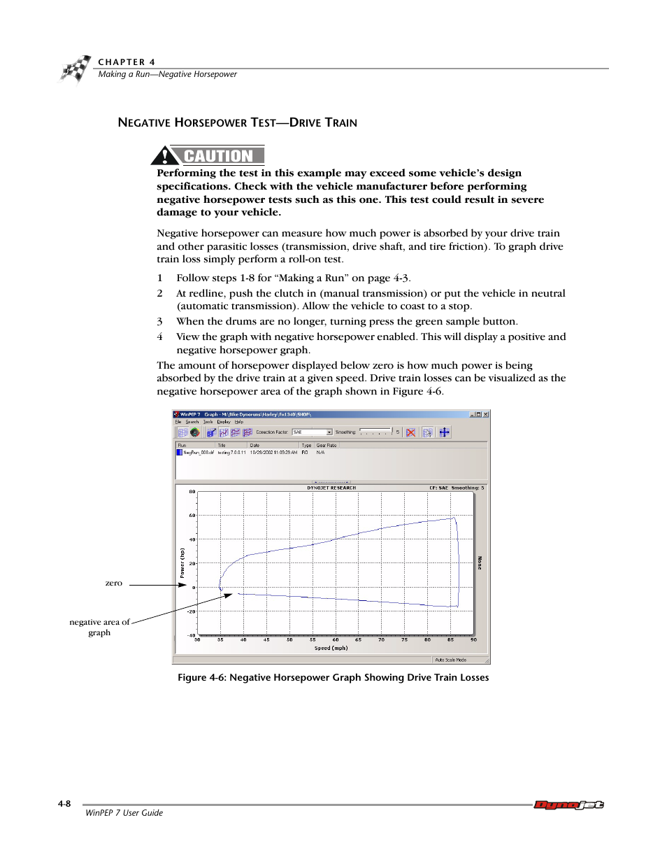 Negative horsepower test-drive train, Negative horsepower test—drive train -8 | Dynojet WinPEP 7 User Manual | Page 62 / 170