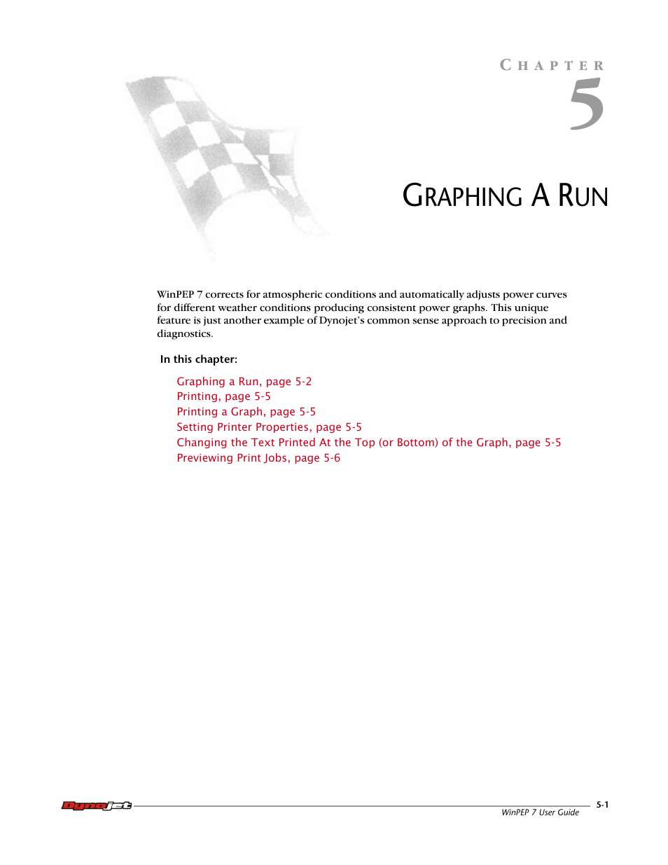 Graphing a run, Chapter 5 | Dynojet WinPEP 7 User Manual | Page 65 / 170