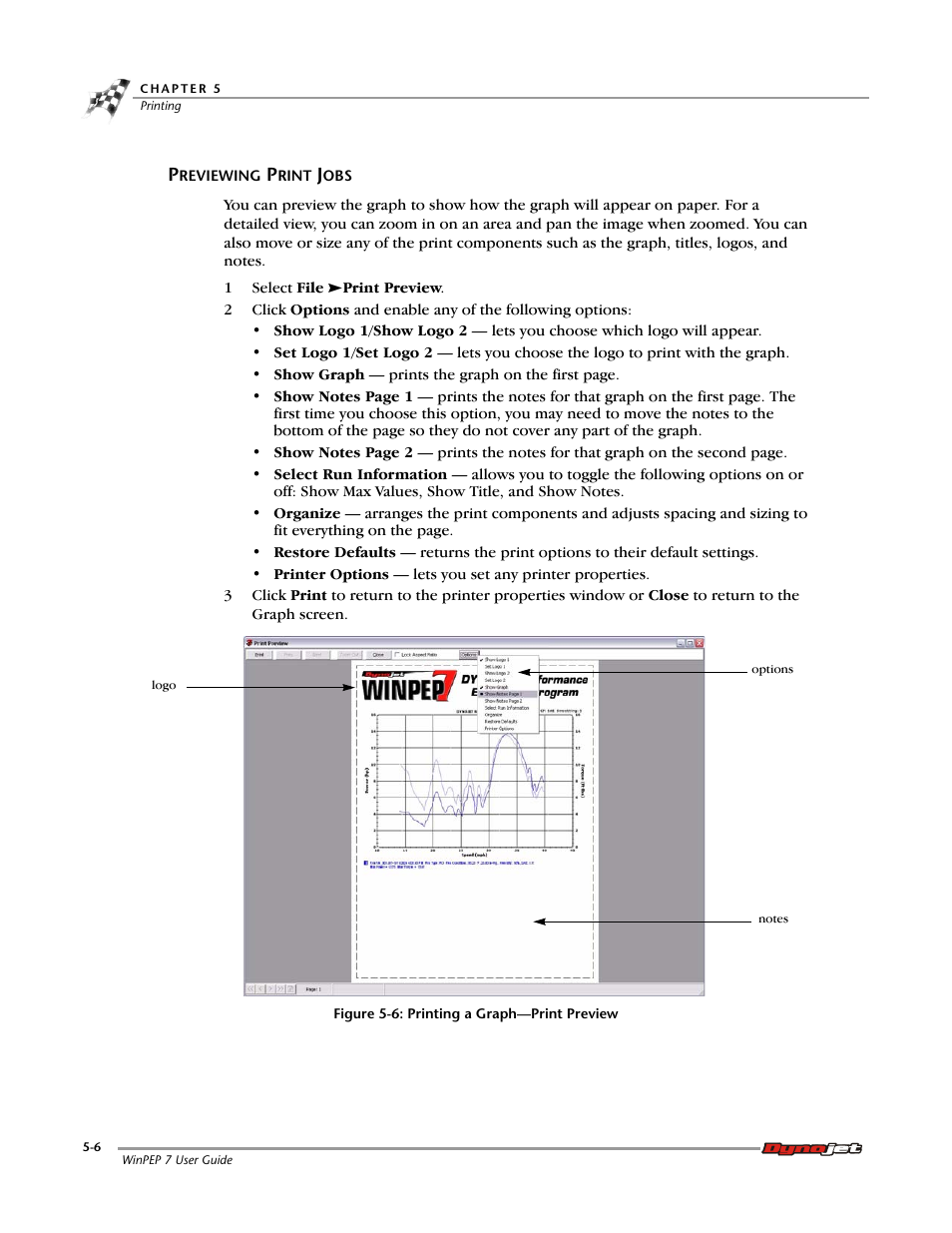 Previewing print jobs, Previewing print jobs -6 | Dynojet WinPEP 7 User Manual | Page 70 / 170