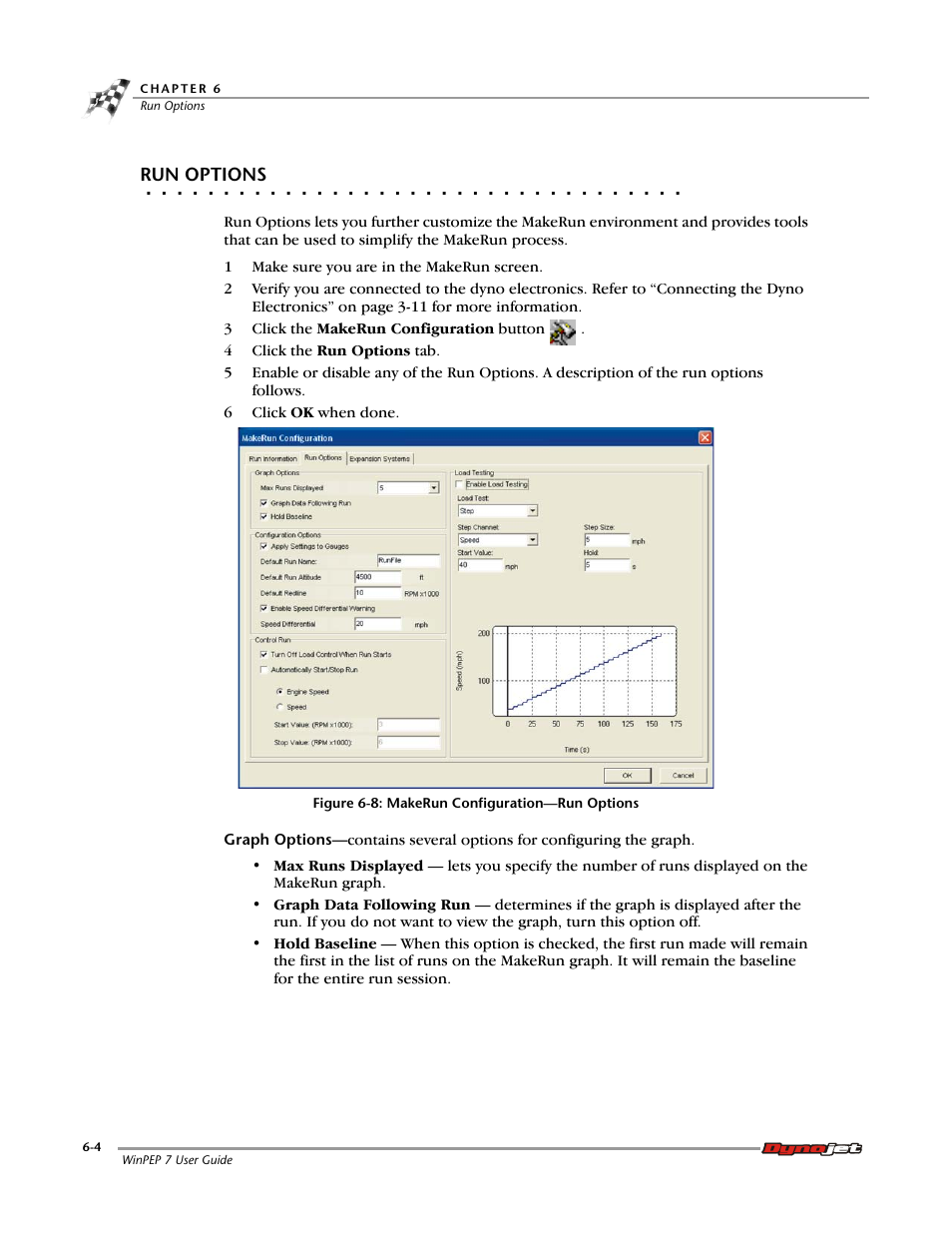 Run options | Dynojet WinPEP 7 User Manual | Page 74 / 170