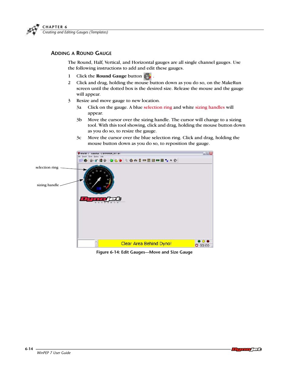 Adding a round gauge, Adding a round gauge -14 | Dynojet WinPEP 7 User Manual | Page 84 / 170