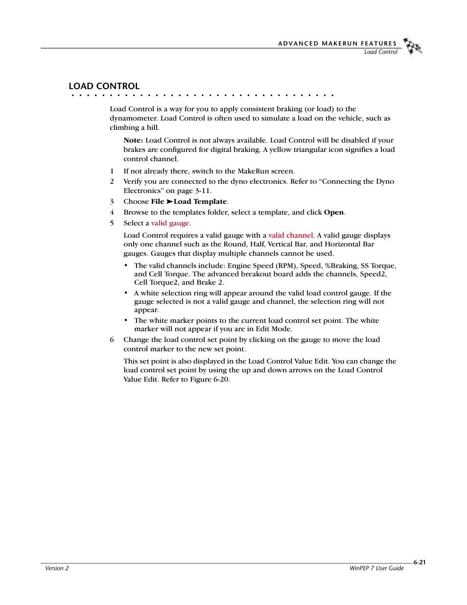 Load control | Dynojet WinPEP 7 User Manual | Page 91 / 170