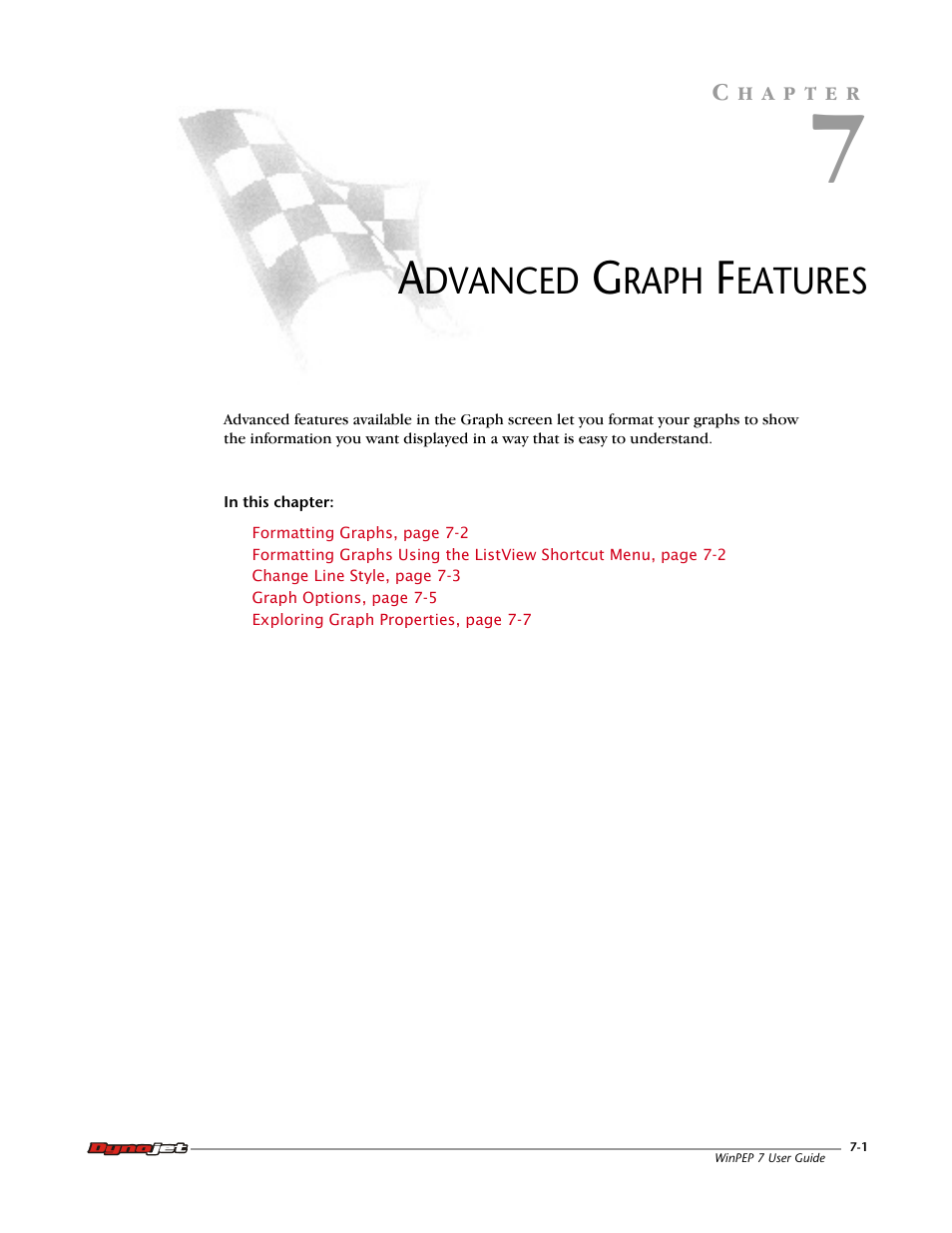 Advanced graph features, Chapter 7 | Dynojet WinPEP 7 User Manual | Page 97 / 170