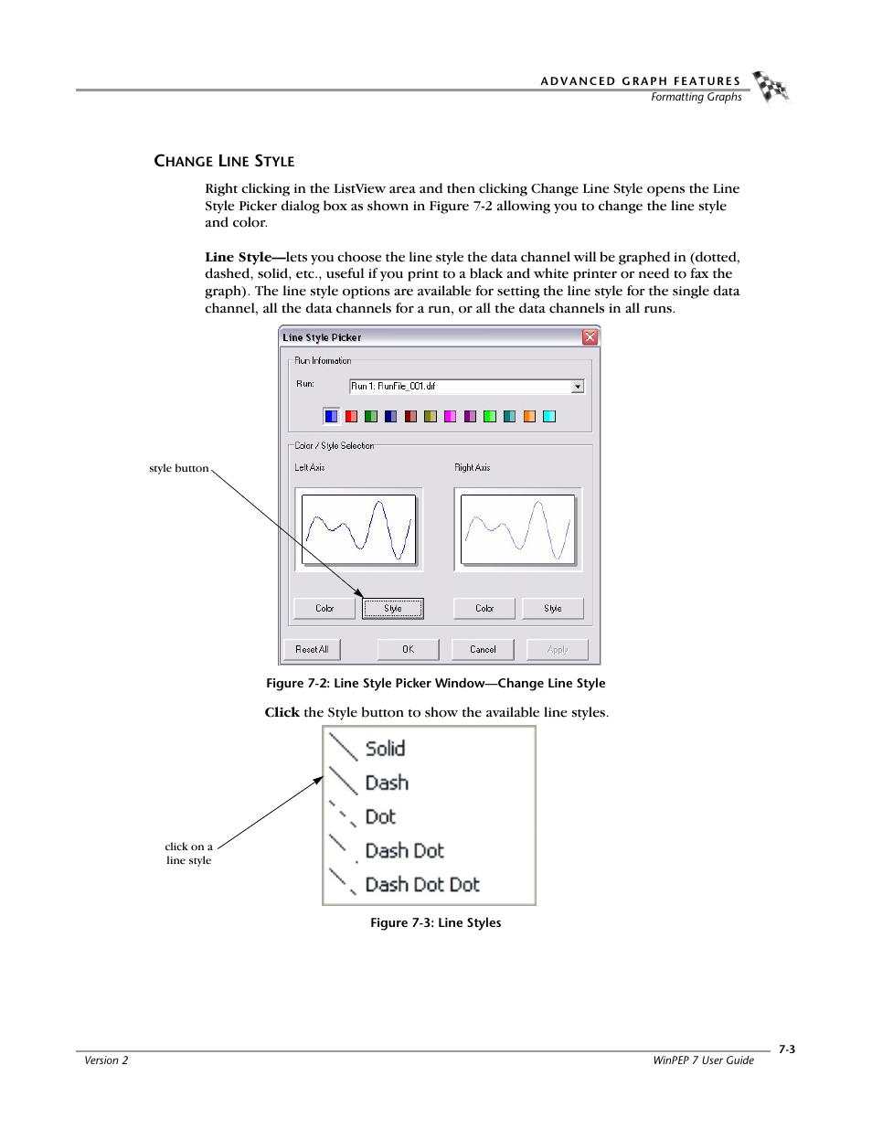 Change line style, Change line style -3 | Dynojet WinPEP 7 User Manual | Page 99 / 170