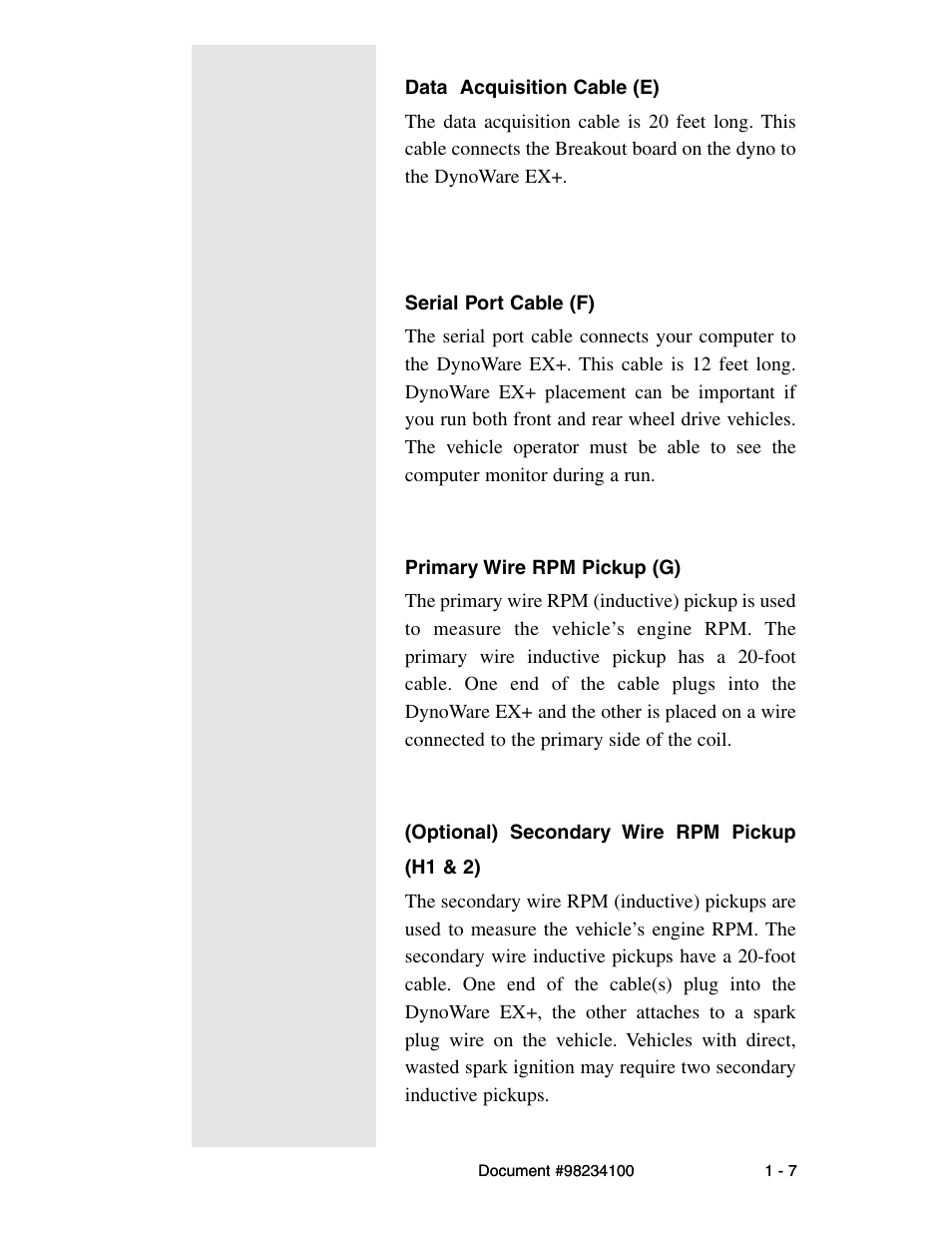 Dynojet 198: Kart and ATV Dynamometers User Manual | Page 11 / 44
