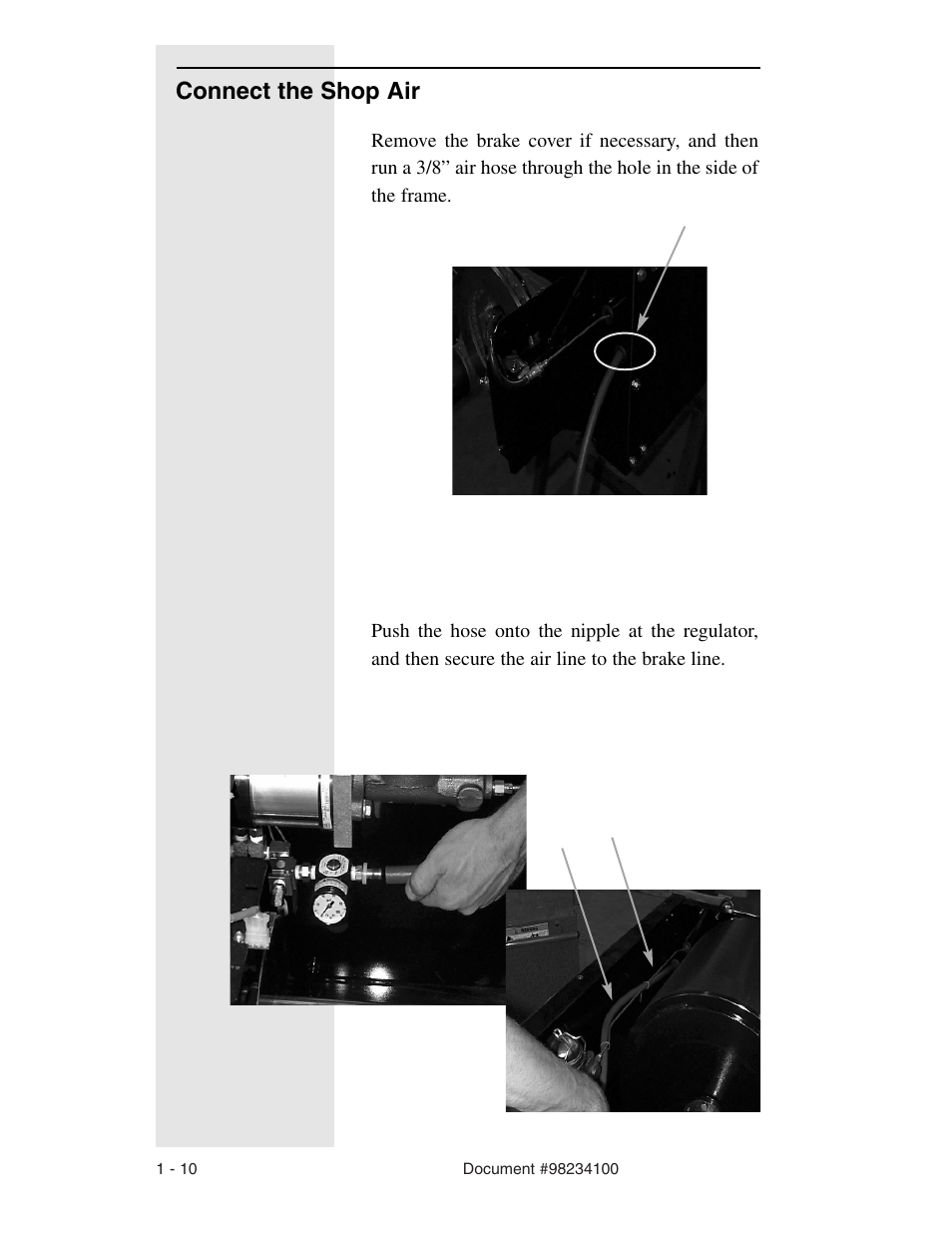 Connect the shop air | Dynojet 198: Kart and ATV Dynamometers User Manual | Page 14 / 44