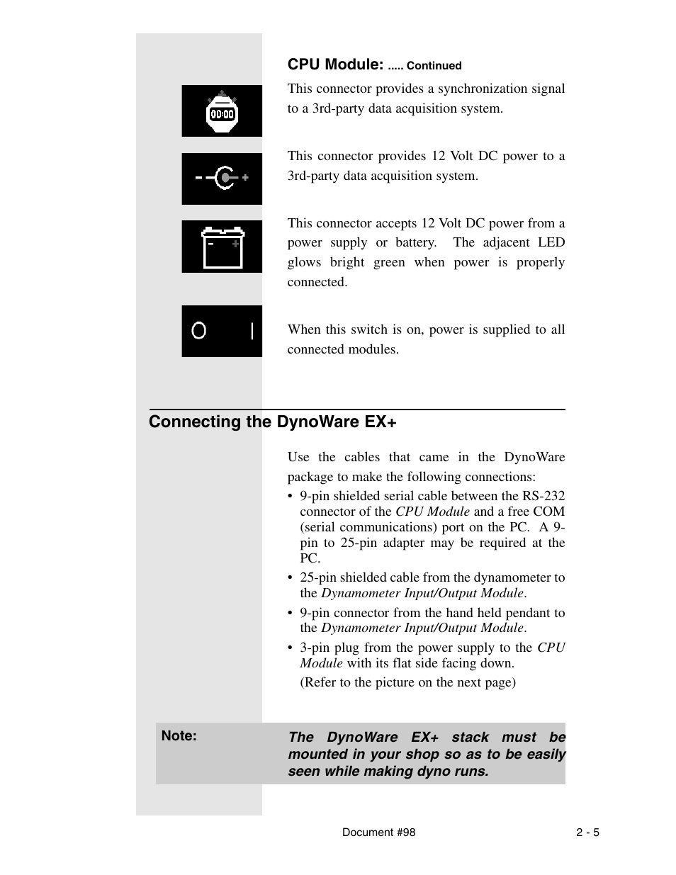 Connecting the dynoware ex | Dynojet 198: Kart and ATV Dynamometers User Manual | Page 23 / 44