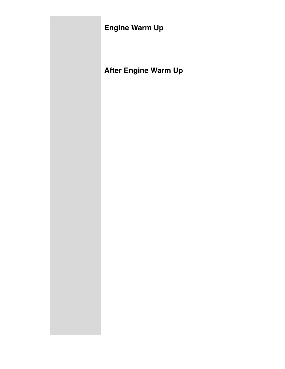 Engine warm up, After engine warm up | Dynojet 198: Kart and ATV Dynamometers User Manual | Page 43 / 44