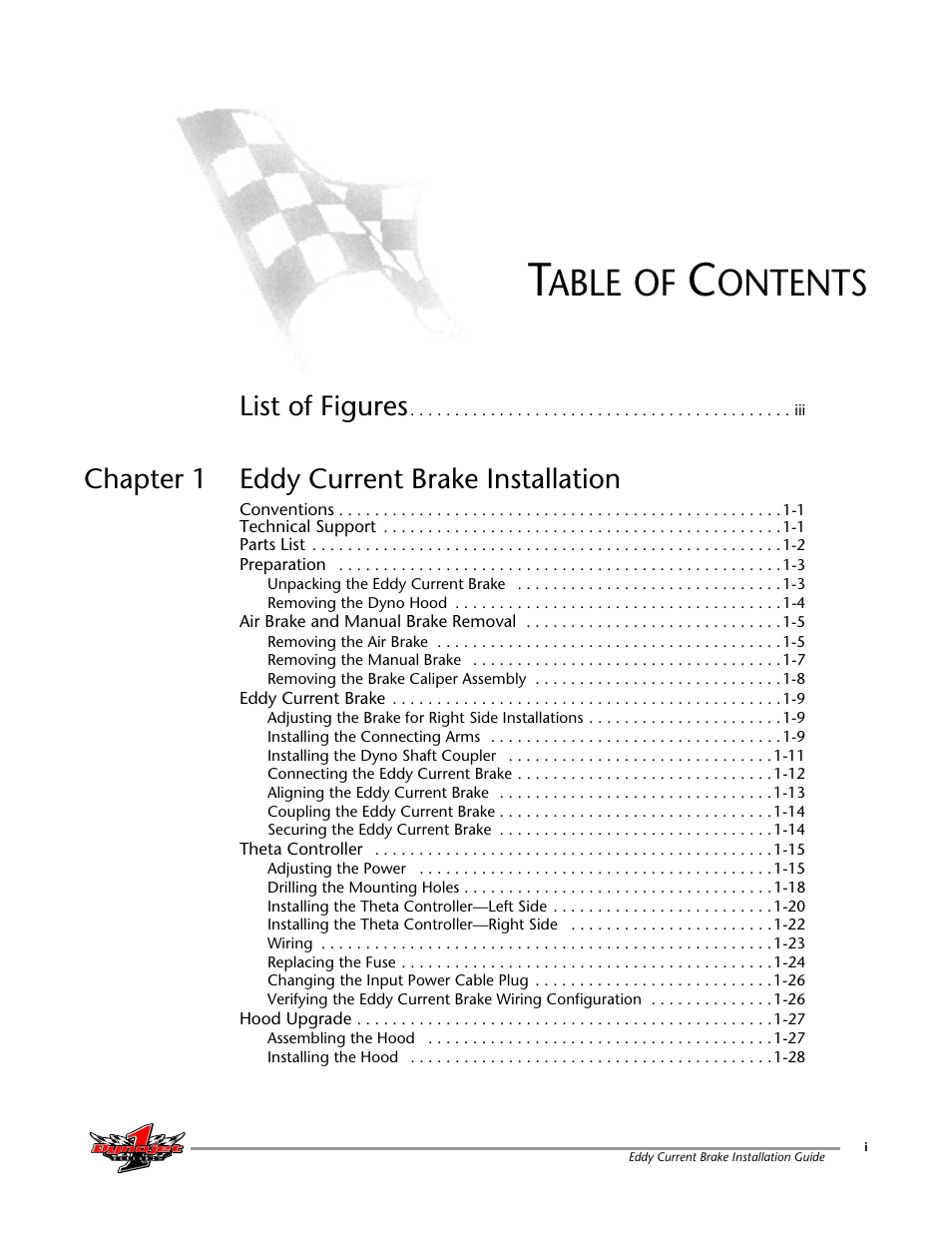 Able, Ontents, List of figures | Chapter 1 eddy current brake installation | Dynojet 150: Eddy Current Brake User Manual | Page 3 / 45