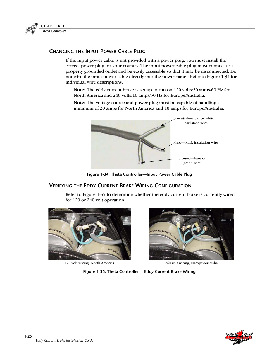 Changing the input power cable plug | Dynojet 150: Eddy Current Brake User Manual | Page 32 / 45