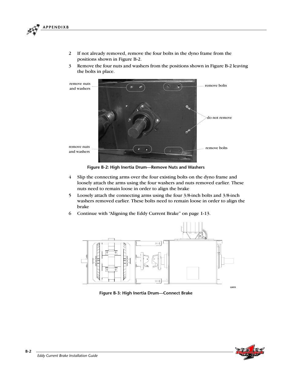 Figure b-3: high inertia drum—connect brake | Dynojet 150: Eddy Current Brake User Manual | Page 40 / 45