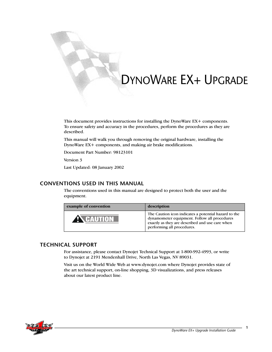 Dynoware ex+ upgrade, Conventions used in this manual, Technical support | Ex+ u, Pgrade | Dynojet 250: DynoWare EX+ Upgrade User Manual | Page 7 / 20