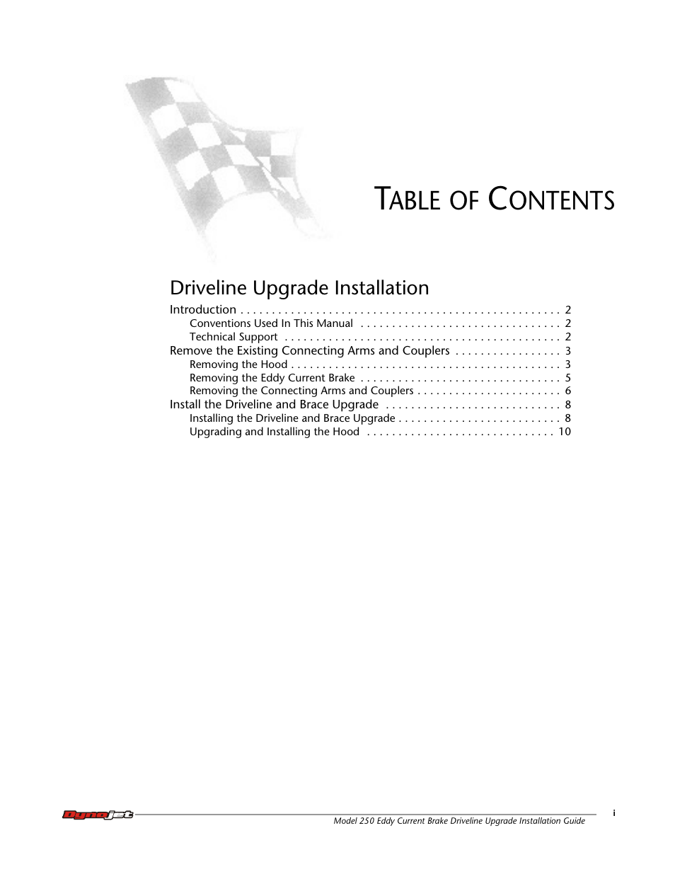 Dynojet 250: Eddy Current Brake Driveline Upgrade User Manual | Page 3 / 17