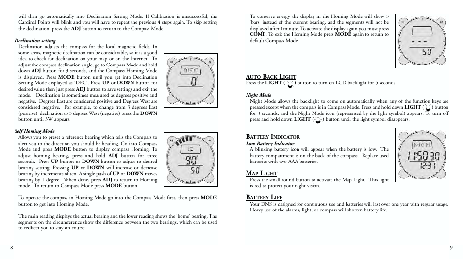 Bushnell DIGITAL NAVIGATION 70-0001 User Manual | Page 6 / 33
