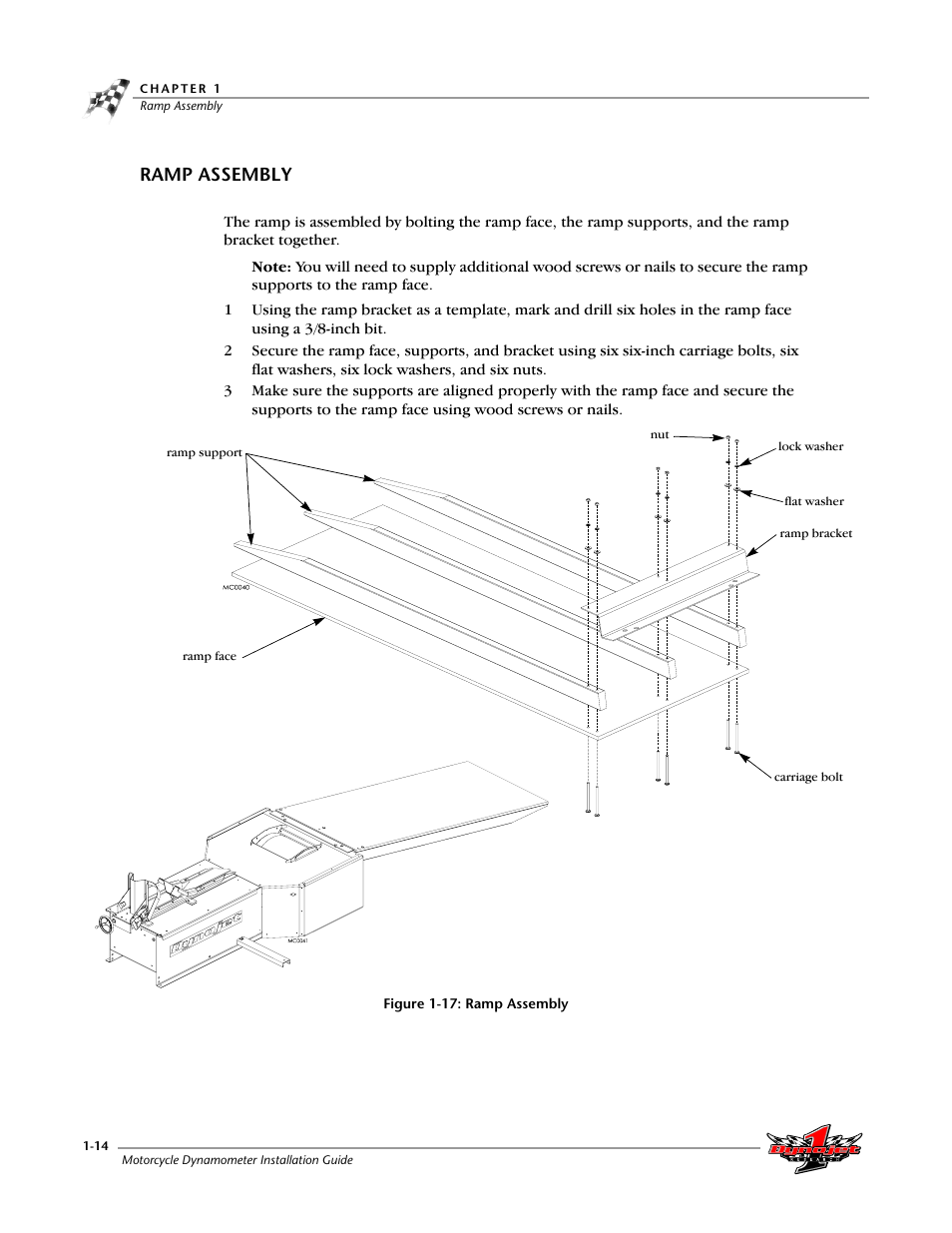 Ramp assembly, Figure 1-17: ramp assembly | Dynojet 200: Installation Guide User Manual | Page 22 / 73