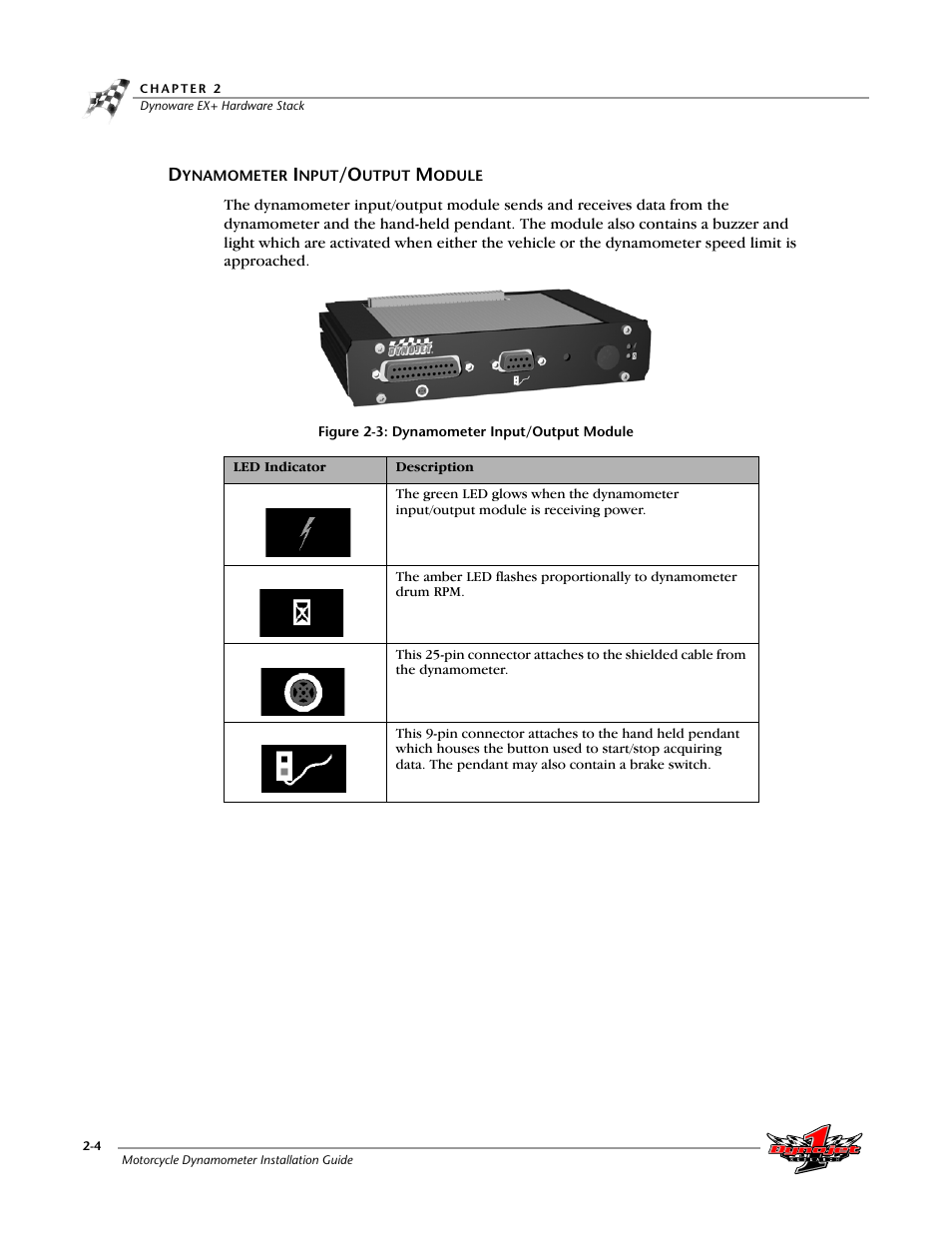 Dynamometer input/output module, Figure 2-3: dynamometer input/output module | Dynojet 200: Installation Guide User Manual | Page 28 / 73
