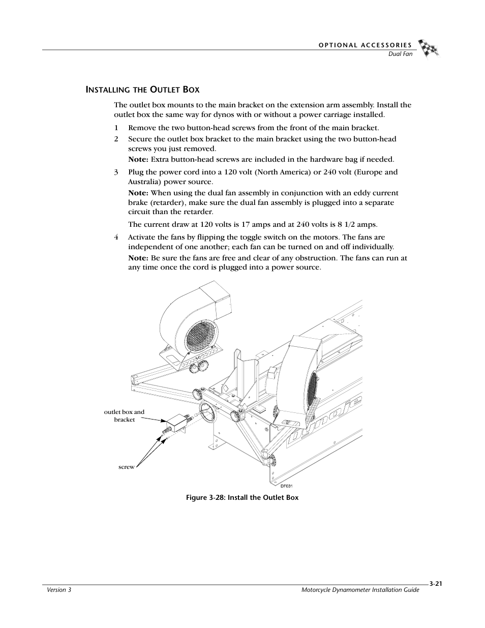 Installing the outlet box, Figure 3-28: install the outlet box | Dynojet 200: Installation Guide User Manual | Page 51 / 73