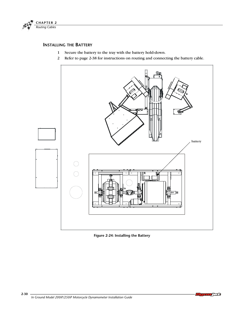 Installing the battery | Dynojet 250i: Pit Installation Guide User Manual | Page 52 / 154