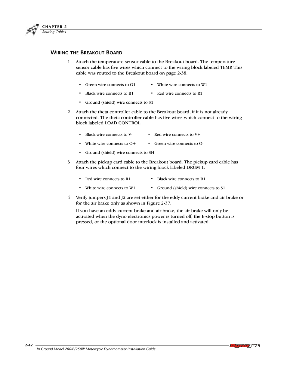 Wiring the breakout board | Dynojet 250i: Pit Installation Guide User Manual | Page 64 / 154