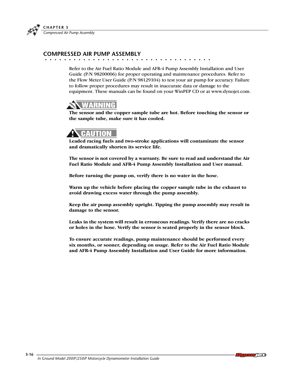 Compressed air pump assembly | Dynojet 250i: Pit Installation Guide User Manual | Page 94 / 154