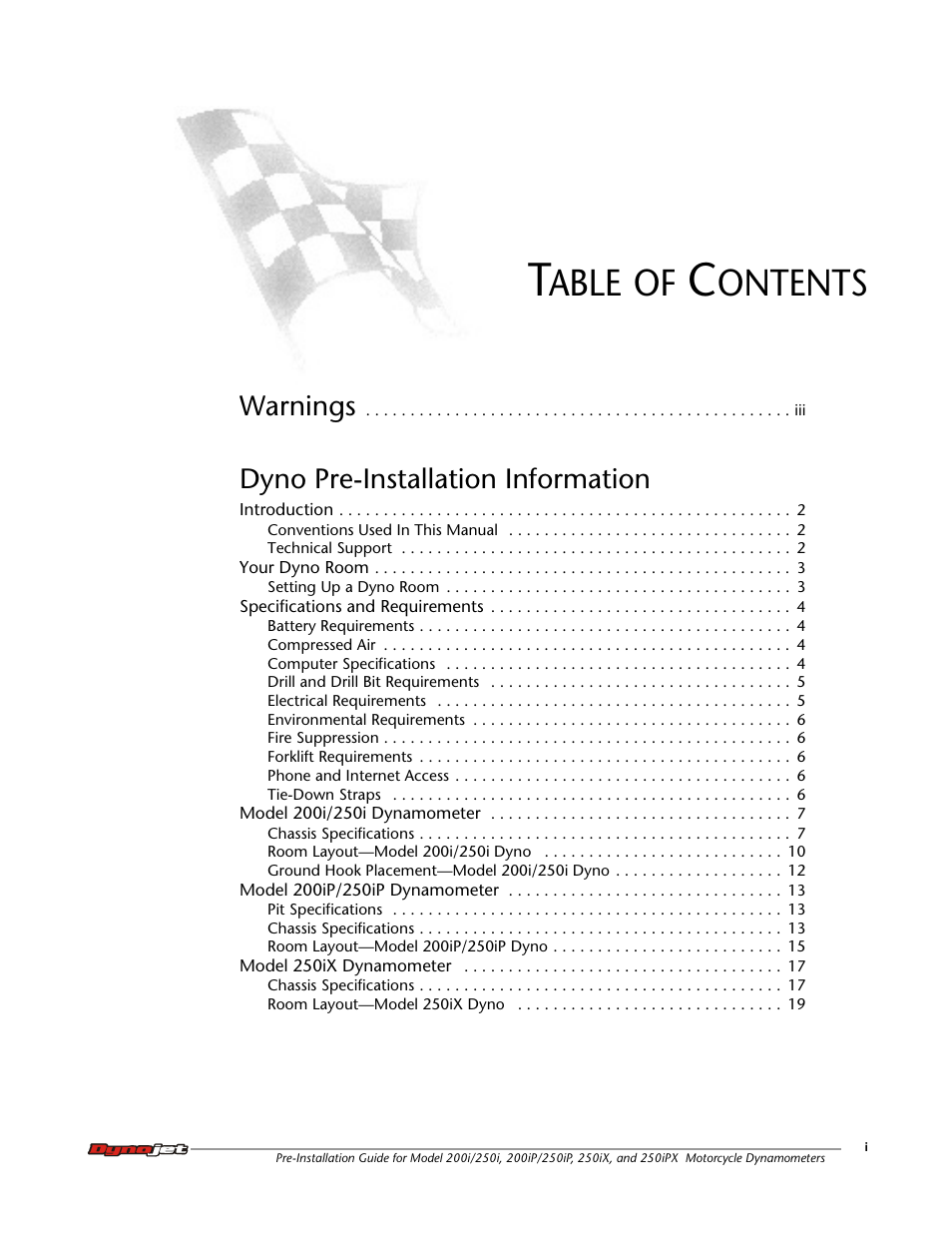 Dynojet 250ix: Pre-Installation Guide User Manual | Page 3 / 52