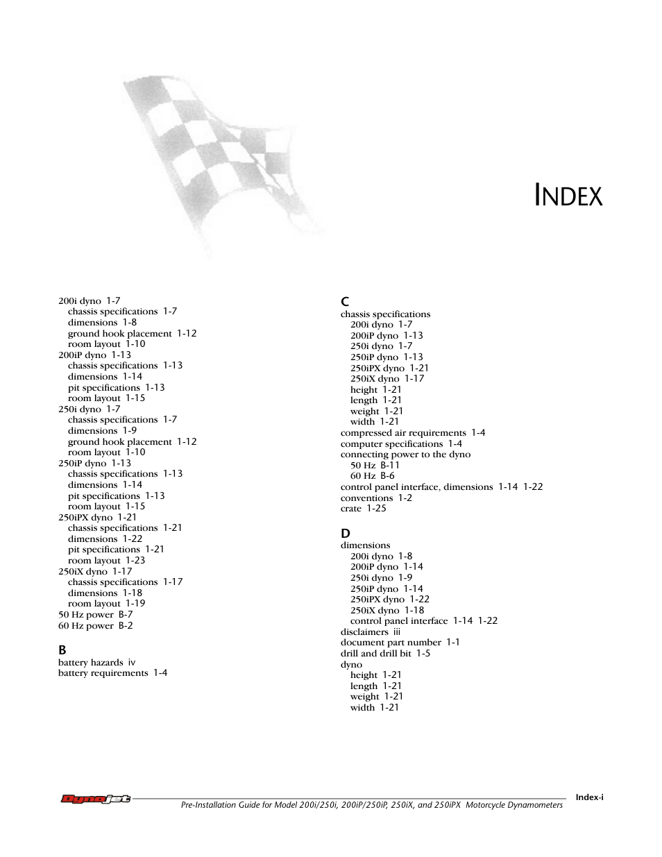 Index, Ndex | Dynojet 250ix: Pre-Installation Guide User Manual | Page 51 / 52