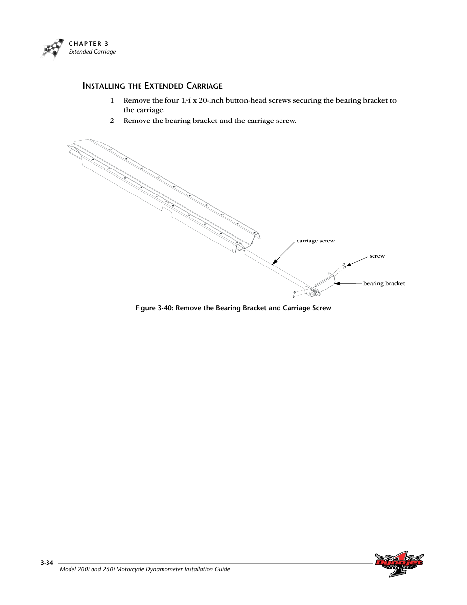 Installing the extended carriage -34 | Dynojet 250i: Installation Guide User Manual | Page 100 / 184