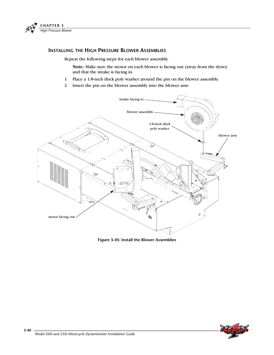 Installing the high pressure blower assemblies -40 | Dynojet 250i: Installation Guide User Manual | Page 106 / 184