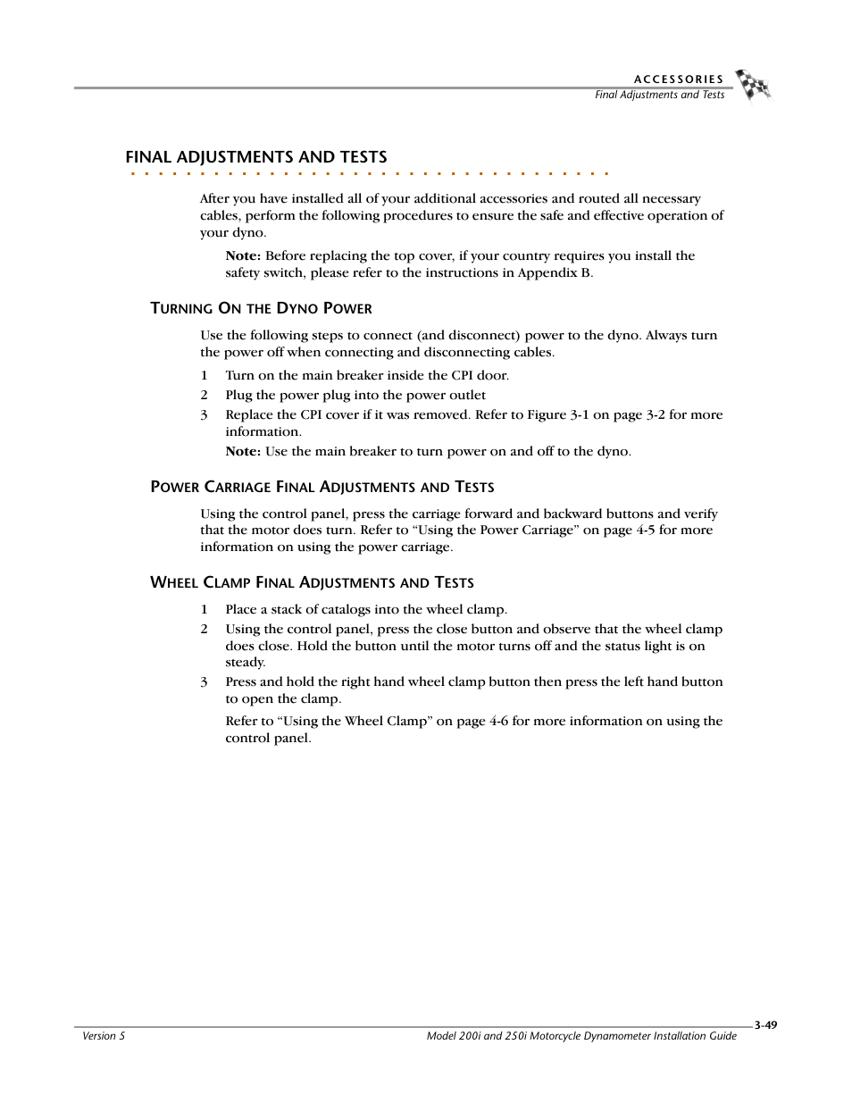 Final adjustments and tests | Dynojet 250i: Installation Guide User Manual | Page 115 / 184