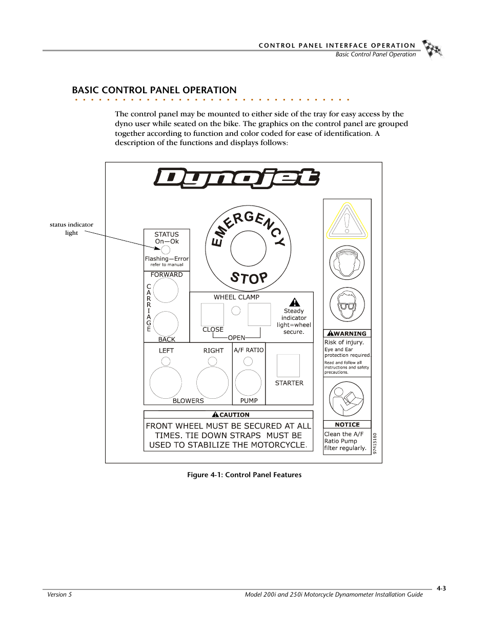 Basic control panel operation | Dynojet 250i: Installation Guide User Manual | Page 119 / 184