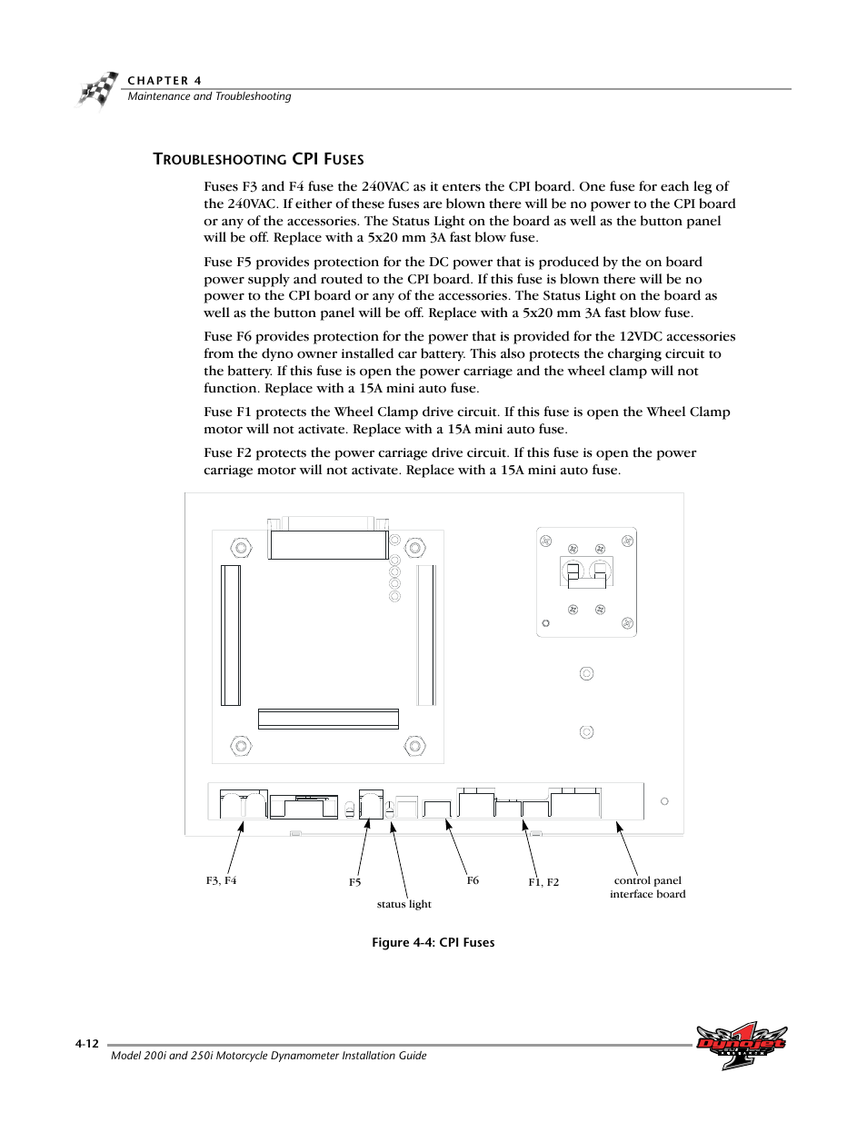 Troubleshooting cpi fuses -12 | Dynojet 250i: Installation Guide User Manual | Page 128 / 184