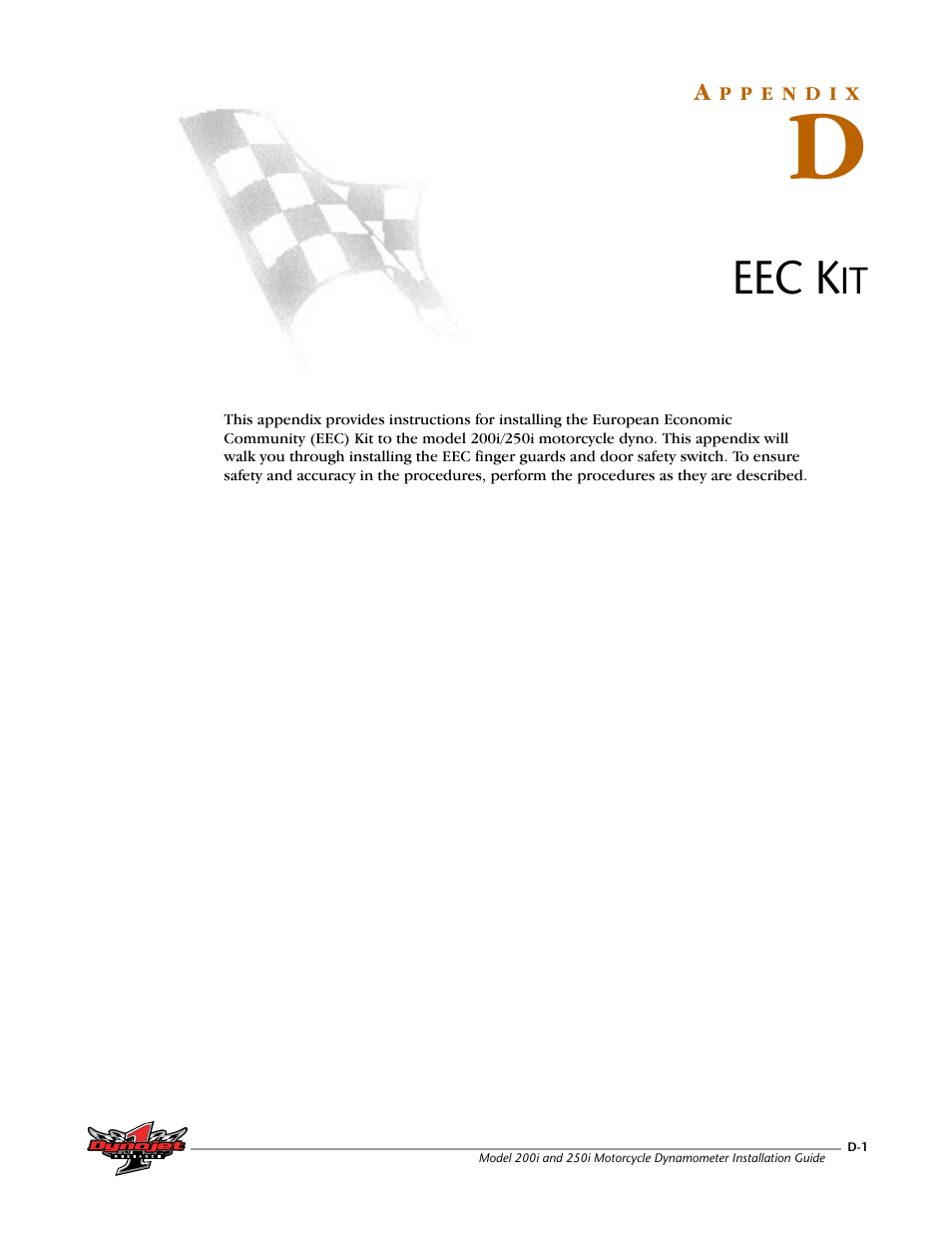 Eec kit, Appendix d eec kit, Eec k | Dynojet 250i: Installation Guide User Manual | Page 161 / 184