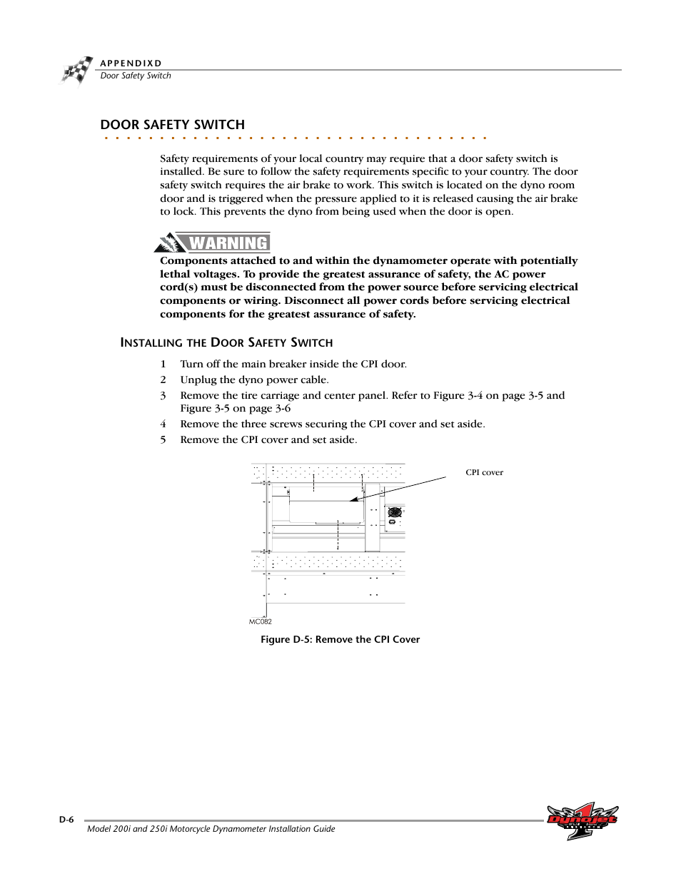 Door safety switch | Dynojet 250i: Installation Guide User Manual | Page 166 / 184