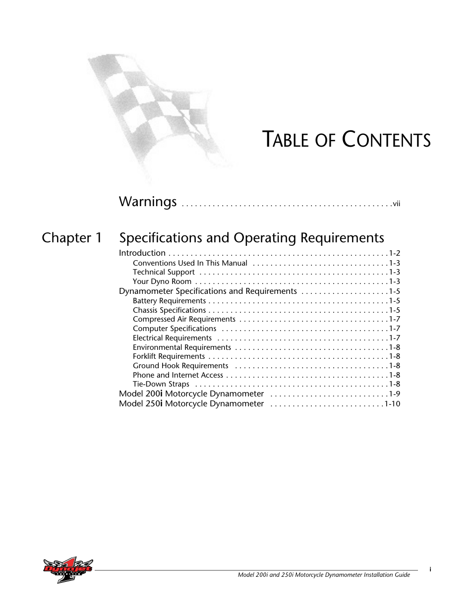 Dynojet 250i: Installation Guide User Manual | Page 3 / 184