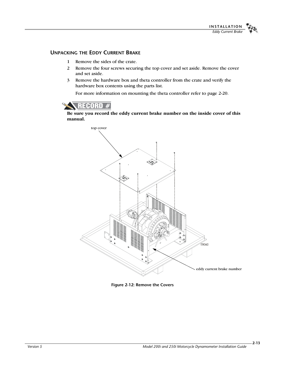 Unpacking the eddy current brake -13 | Dynojet 250i: Installation Guide User Manual | Page 35 / 184