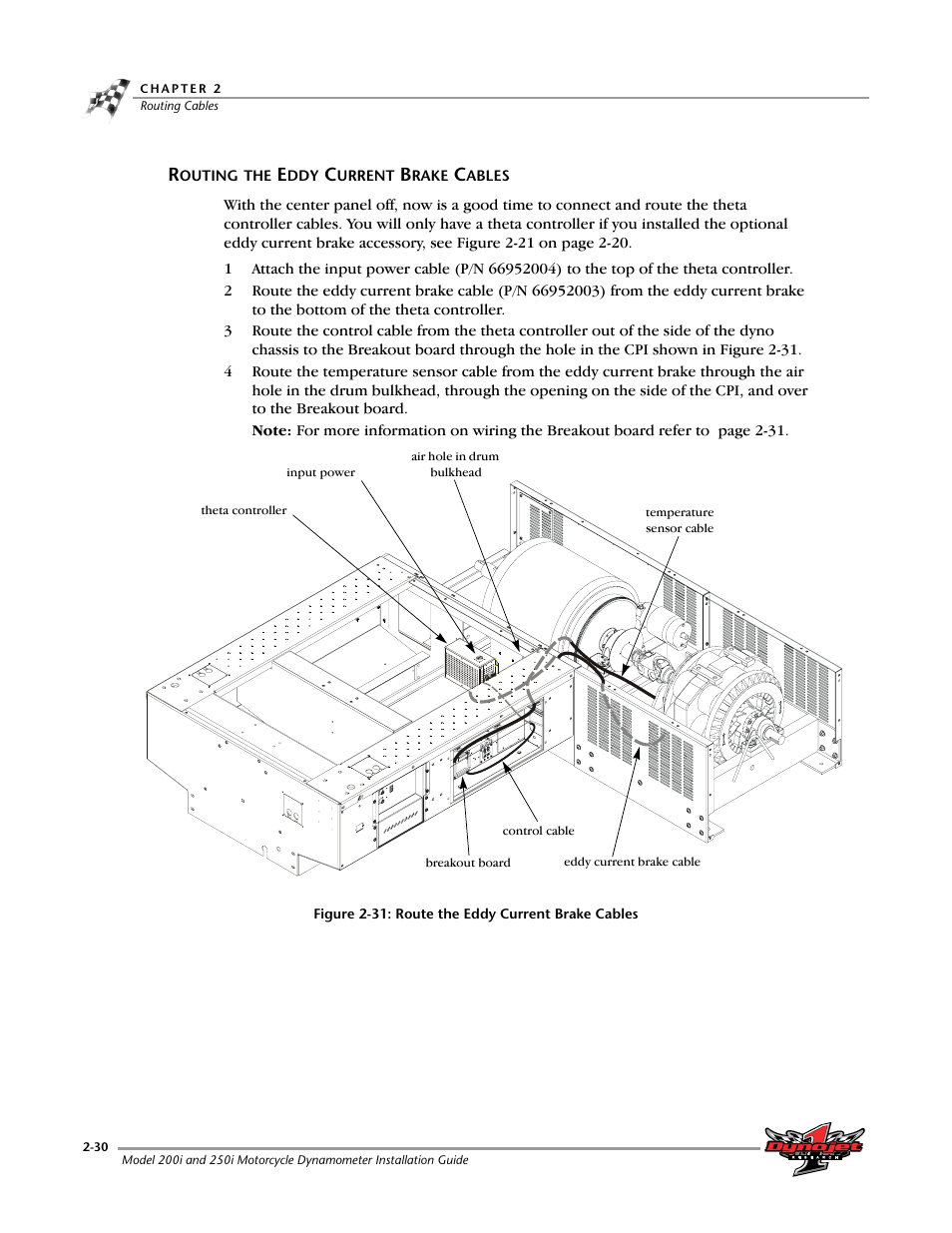 Routing the eddy current brake cables -30 | Dynojet 250i: Installation Guide User Manual | Page 52 / 184