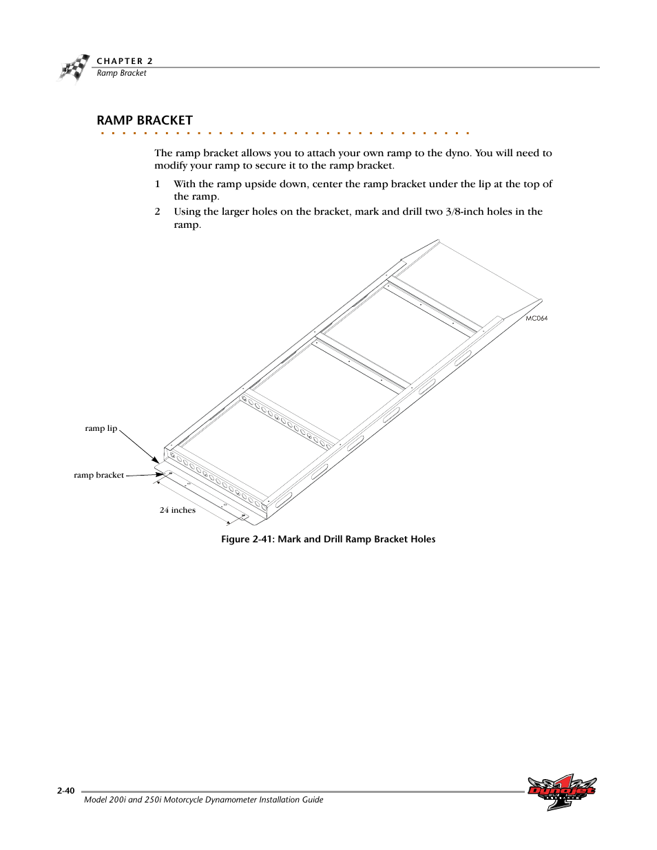 Ramp bracket | Dynojet 250i: Installation Guide User Manual | Page 62 / 184