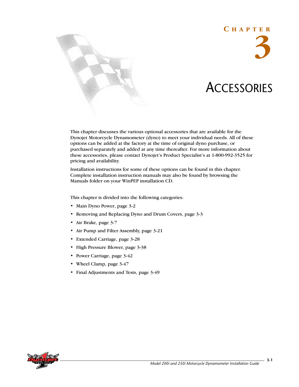 Accessories, Chapter 3 | Dynojet 250i: Installation Guide User Manual | Page 67 / 184