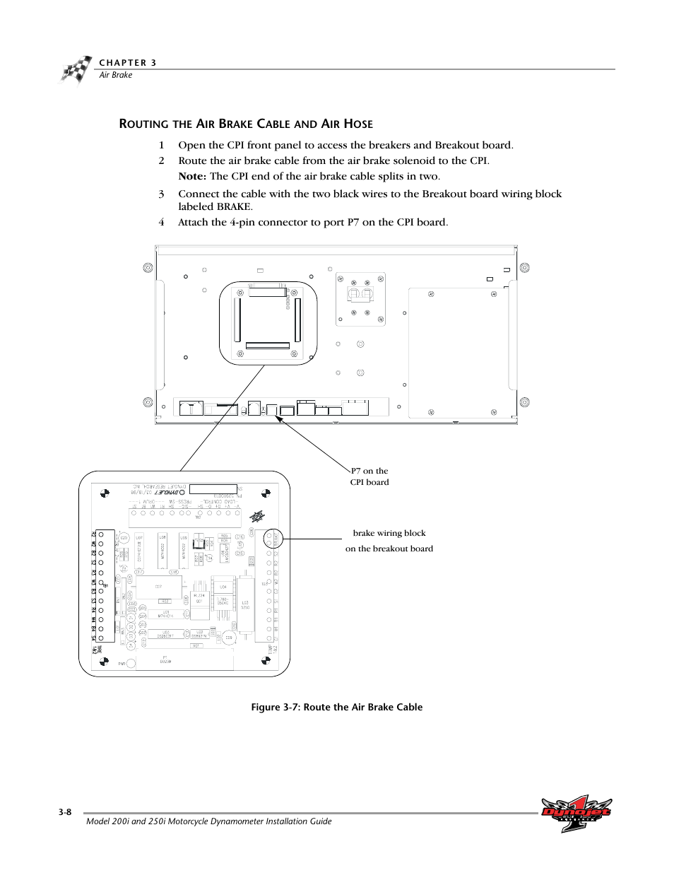 Routing the air brake cable and air hose -8 | Dynojet 250i: Installation Guide User Manual | Page 74 / 184